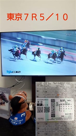 東京7向か5/10 #競馬 #horse #的中 #東京 #東京競馬場 #ワイド #初ブリンカー