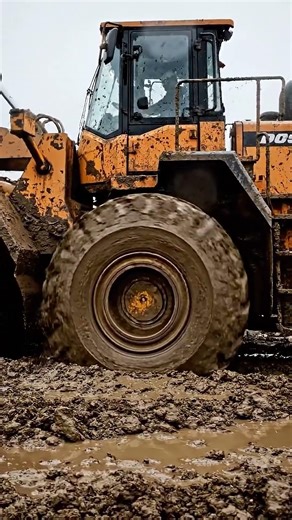 Bulldozer Wheels Slipping on Soft Ground | Short