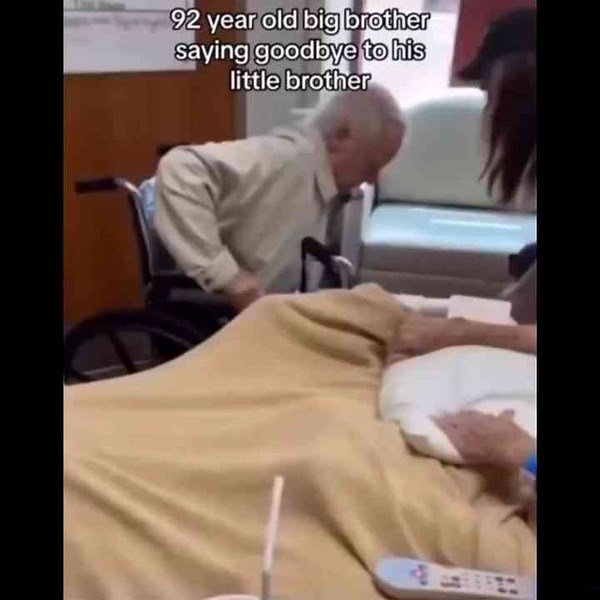 92 Year Old Says Goodbye To His Little Brother