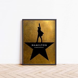 Hamilton Musical Theatre Print: Broadway West End Show Poster Christmas Gift - Etsy
