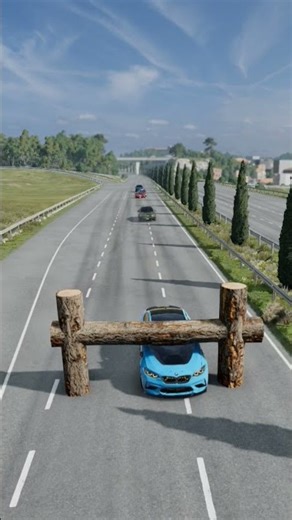 BeamNg short wooden barrier passing challenge #2 Beamng.Drive subscribe