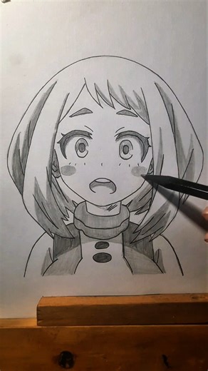 Drawing Ochaco Uraraka Sketch Face Easy #shorts #myheroacademia #ochacouraraka