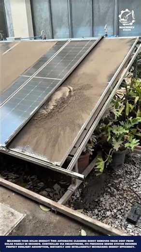 Smart Solar Cleaning Machine Work to Create Perfect Sunlight Absorption on Solar Arrays