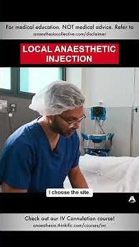 Local Anaesthetic Injection | #shorts #ivcannulation #anesthesiology #nurse