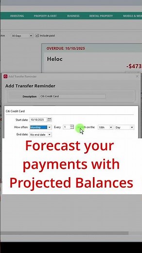 How to Schedule Transfers in Quicken