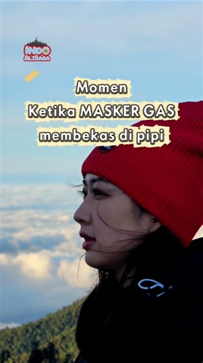 Momen Ketika MASKER Gas membekas di pipi ↔️ #moment #wisata #catatankita #ketika #viral #wisatawan