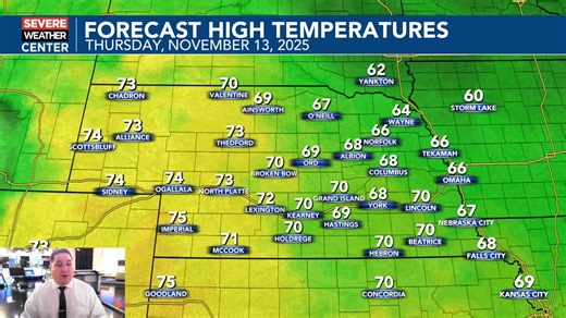 More mild temperatures are expected through Wednesday afternoon with mostly sunny skies. Clouds are expected to increase this evening and overnight with skies becoming partly to mostly cloudy. | 10/11 Weather