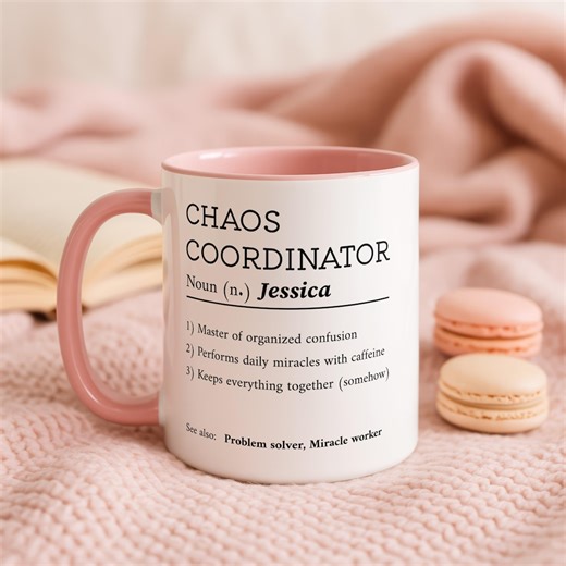 Chaos Coordinator Mug - Funny Personalized Office Gift for Coworkers, Work Friends, Bosses, Custom Name Accent Mug, Employee Appreciation - Etsy Australia