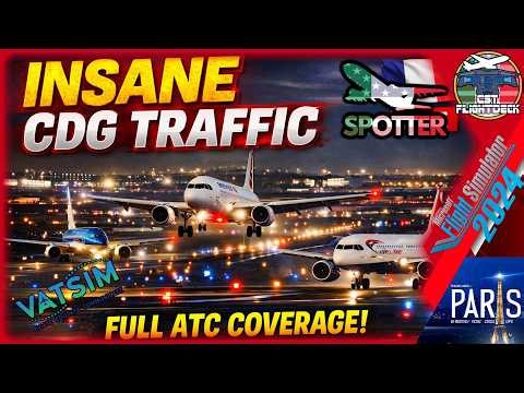 🔴LIVE MSFS 2024 Plane Spotting | INSANE Traffic at Paris CDG 🇫🇷✈️ | Paris By Night VATSIM Event