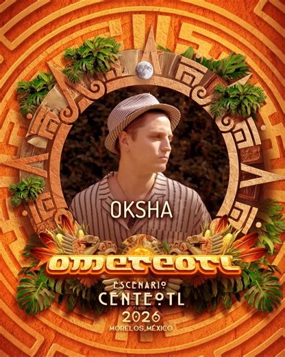 🦅🔥 OKSHA emerge como uno de los representantes del psytrance mexicano a nivel internacional, llevando el pulso de México a distintos rincones del mundo, se hace presente una vez más en OMETEOTL 2026. Su camino comenzó como parte de Kupuri Music, uno de los colectivos más legendarios de la escena mexicana, donde forjó una identidad sonora explosiva en la pista. El sonido de OKSHA se caracteriza por líneas de bajo groovies, explosividad rítmica y una compleja arquitectura digital que construye p