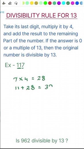 Divisibility Rule of 13 | Easy Trick with Examples