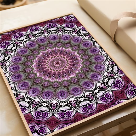 Purple Abstract Wall Art, Plum and Violet Pattern, Dark Aesthetic Decor - Etsy