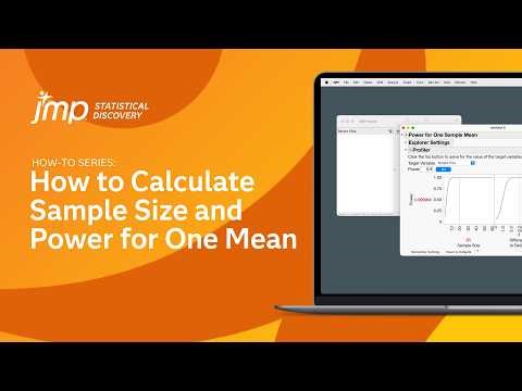How to Calculate Sample Size and Power for One Mean in JMP