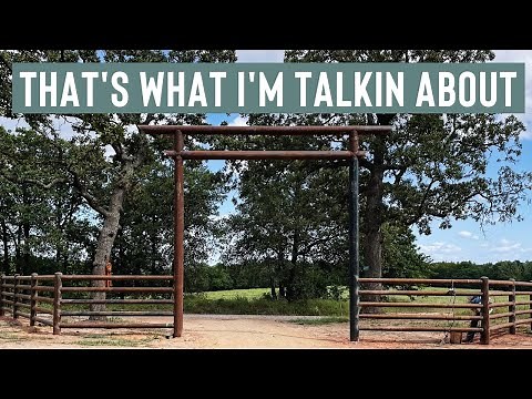 OVERHEAD PIPE FENCE ENTRANCE INSTALL DAY - STAND ER UP!