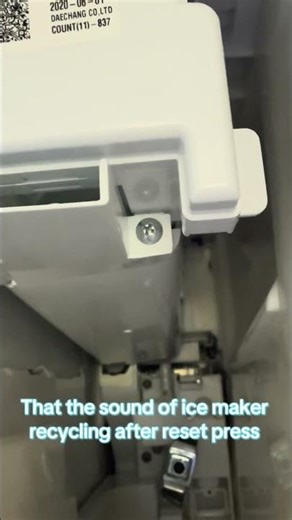 Samsung RF28R7201SR French door refrigerator ice maker reset button location #diy #sonny #save #tips
