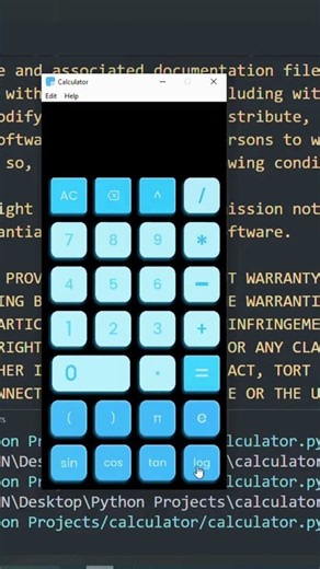 I build a realistic Calculator using Python Tkinter #pythonprogramming