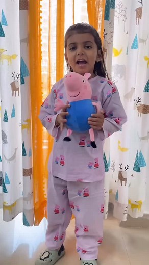 Is your kid obsessed with Peppa Pig too?😬 (Peppa pig night suit, pure cotton night suit) | Mini.munki