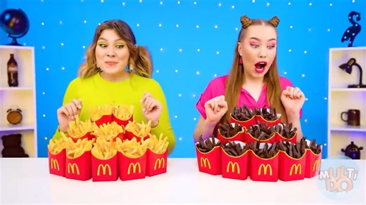 Desafío De Comida Real vs. De Comida Chocolate | Desafío Loco por Multi DO Challenge | Multi Do Spanish