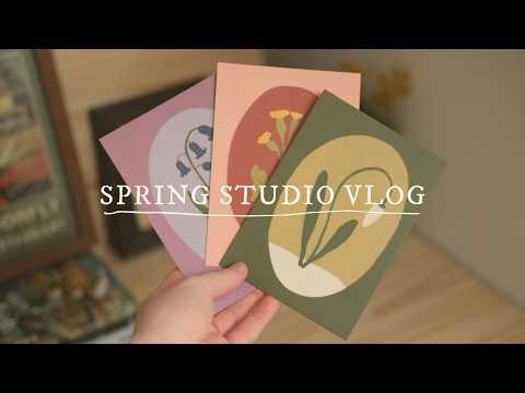 Studio vlog 🌸✏️☕️ Getting my shop ready for spring