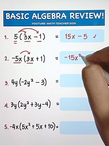 Basic Algebra Review‼️ #basicmath #mathtutor #mathtutorial #MathTrick #mathteachergon #mathhacks #mathematics #MathTutor #teachergon #math #mathreview #algebra #basicalgebra | Ako si Teacher Gon