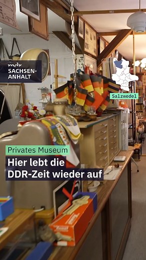 ⏰️ Reguläre Öffnungszeiten hat das private DDR-Museum von Wolfgang Müller nicht. Zum Tag des offenen Denkmals öffnet er aber regelmäßig seine Türen. | MDR Sachsen-Anhalt