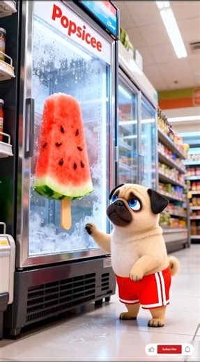 The Pug transformed the GIANT bubblegum popsicle into several little paw popsicles!!🍦💖 #viral
