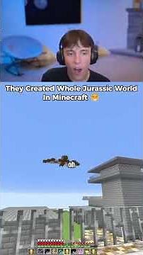 They Built JURASSIC WORLD in a Minecraft Rollercoaster 🤯🦖 #minecraft #drdonut