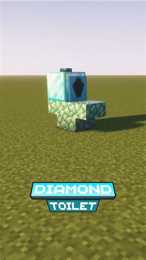 Diamond Toilet in Minecraft! Follow for DAILY Minecraft Content! #minecraft #shorts #ideas