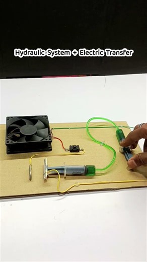 Hydraulic System And Electric Transfer Working Model | Amazing DIY Engineering Project