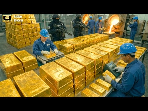 Inside the 24K Gold Factory How Mining Ore Is Refined Into Gold Bars Full Process।