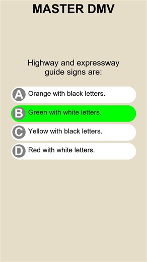 Highway and expressway guide signs are