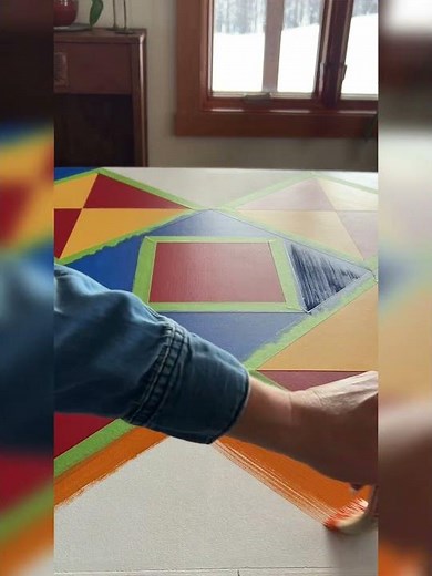 Painting a Barn Quilt. Hand Painted Outdoor Artwork. Process Video and Final Project. Folk Art