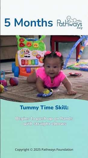 5 Month Tummy Time Skills: What to Watch For #shorts