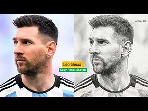 Drawing Lionel Messi Like a Pro – Hyper Realistic Portrait! | Step by Step Sketch