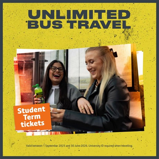 2.2K views | 10 months of unlimited bus travel for students for under £9 a week!  Grab an All Terms Student ticket for £330 on the #BeeNetwork app. Lectures. Nights out. Your uni year sorted.  Find out more: https://bit.ly/41GsVPk | Bee Network | Facebook