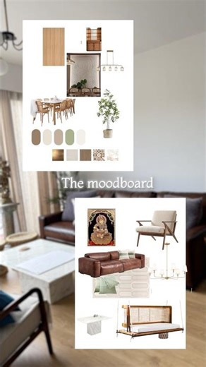 Moodboard to 3D Render: Interior Design Process #transformation #process #shorts #interiordesign