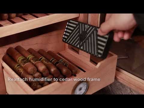 tesonway cigar humidor cabinet 1 min instruction