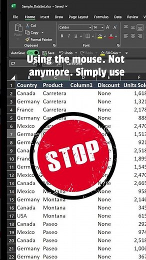 Don't use MOUSE for Excel: Unlock the Power of Keyboard shortcuts