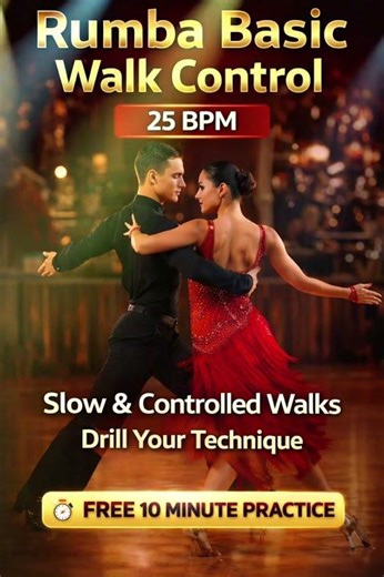 Rumba Basic Walk Control – 25 BPM Slow Practice 🔥