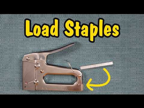 How to Load Staples Into an Arrow T50 Staple Gun (refill heavy duty stapler)
