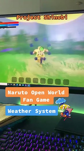Weather system (marketplace)! Rain is more visible in-game (camera doesn’t do it justice). Discord link in bio =) #anime #naruto #ue4