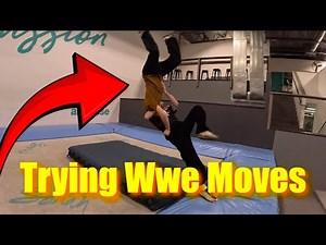 We Tried WWE Moves at a Trampoline Park! (Do not try)