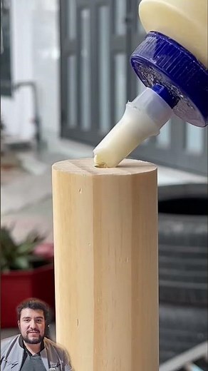 ¿Como unir dos palos de madera circulares y centrarlos bien de forma correcta?