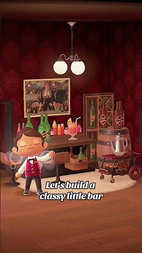 Let’s decorate a classy little bar! #animalcrossingnewhorizons #acnh #animalcrossing #cozygames