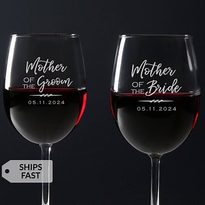 Engraved Personalized Mother of the Bride or Mother of the Groom Wine Glass by Lifetime Creations: Mother of Bride Gift, MADE IN USA - Etsy
