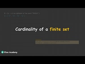 Cardinality of a finite set | Sets | TG Grade 10 | Math | Khan Academy