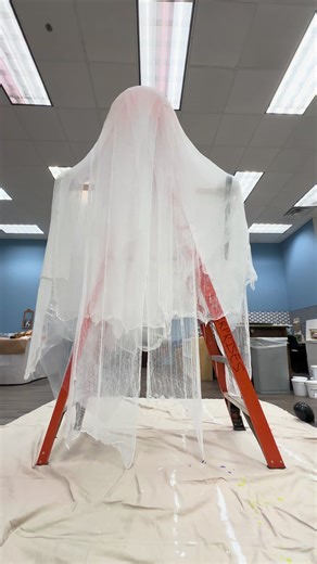 8.4K views · 81 reactions | Those 12ft skeletons have nothing on us! Watch as we create the biggest Mod Podge Stiffy ghost that's ever been made. Follow us to see part 2 and for more Halloween inspiration! 李 #PlaidCrafts #ModPodge | Plaid Crafts | Facebook