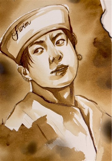 Jungkook Coffee Painting Tutorial