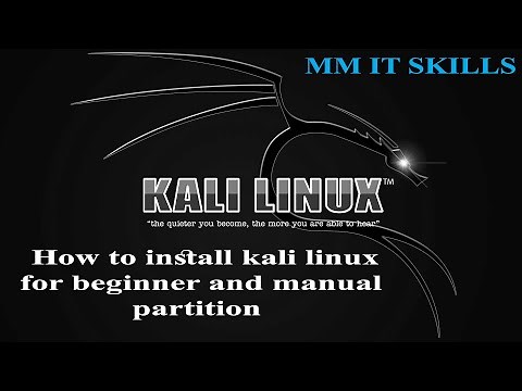 How to install kali linux for beginner and manual partition