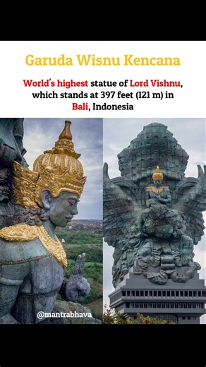 World’s Highest Vishnu Statue दुनिया की सबसे ऊँची विष्णु मूर्ति ✨ #vishnu #mahadev #krishna #shorts